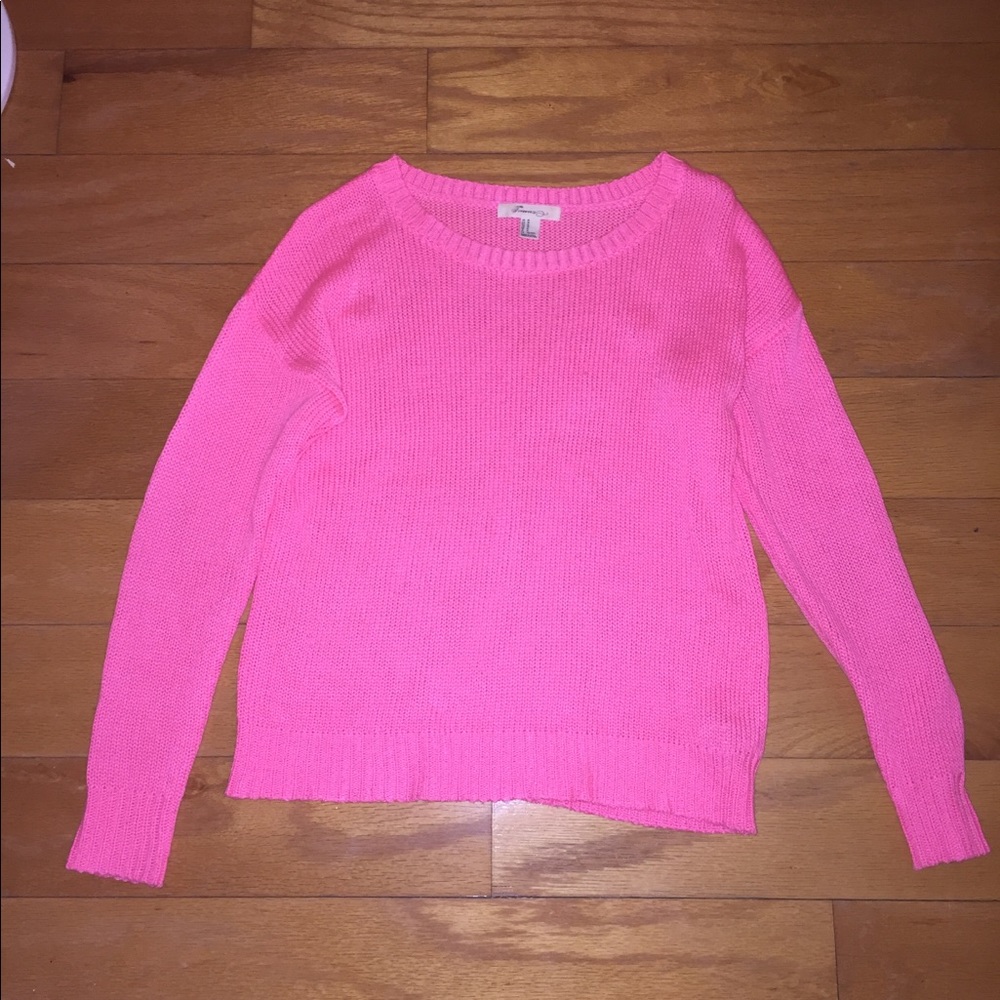 Forever 21 bubblegum pink sweater